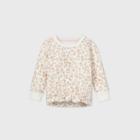 Grayson Mini Toddler Girls' Leopard Tie-bottom Sweatshirt - Cream