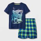 Boys' 2pc Bear Short Sleeve Pajama Set - Cat & Jack Navy