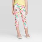 Girls' Floral Capri Leggings - Cat & Jack M, Girl's, Size: Medium,