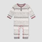 Burt's Bees Baby Baby Girls' Simple Fair Isle Jumpsuit - Off-white