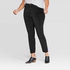 Women's Plus Size High-rise Velvet Skinny Jeans - Universal Thread Black