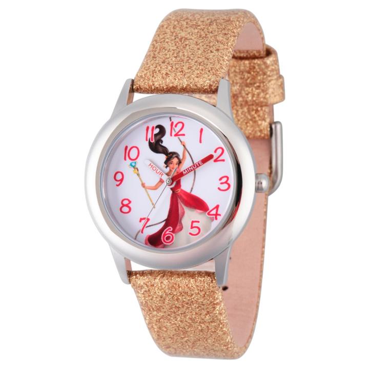 Girls' Disney Elena Of Avalor Stainless Steel Time Teacher Watch - Gold
