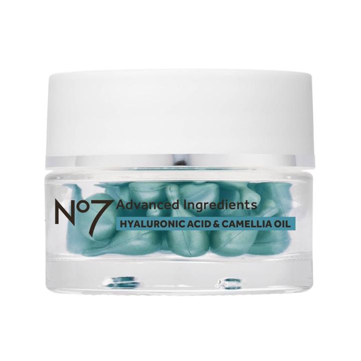 No7 Advanced Ingredients Hyaluronic Acid & Camellia Oil Facial Capsules