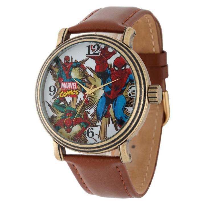 Men's Marvel Spider-man Vintage Antique With Alloy Case - Brown