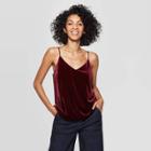 Women's Regular Fit V-neck Metallic Satin Cami - A New Day Rose S, Women's, Size: