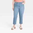 Women's Plus Size Super-high Rise Vintage Straight Jeans - Universal Thread Medium Wash Floral