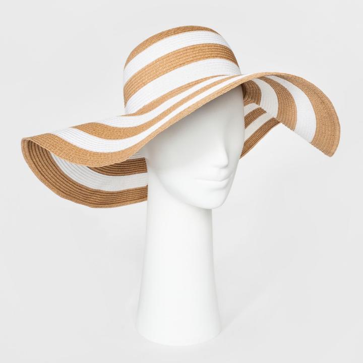 Target Women's Floppy Hat - A New Day Tan/white