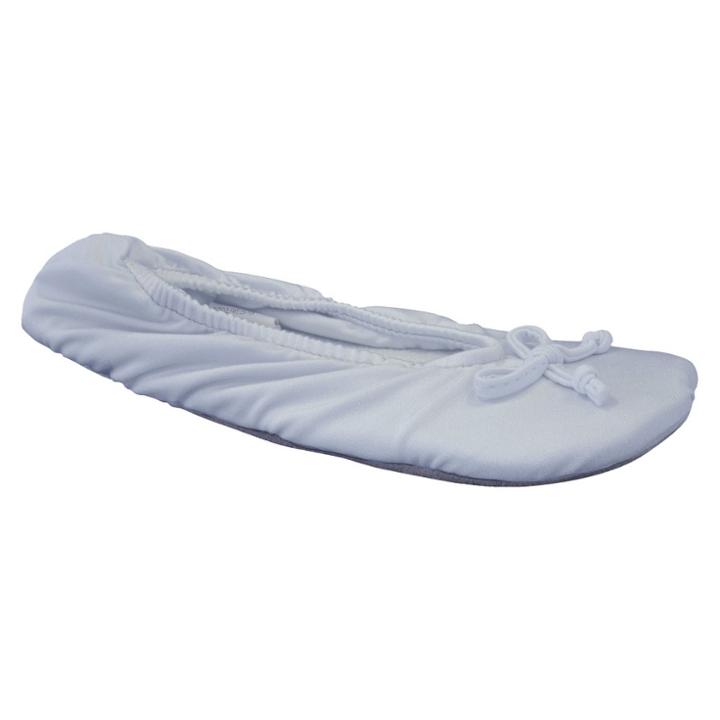 Women's Muk Luks Stretch Satin Ballerina Slippers - Blue M(6-7),