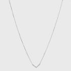 Sterling Silver Cubic Zirconia Chevron Chain Necklace - A New Day