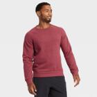 Men's Cotton Fleece Crewneck Pullover - All In Motion Dark Red
