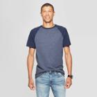 Men's Standard Fit Short Sleeve Novelty Crew T-shirt - Goodfellow & Co Fighter Pilot Blue M,