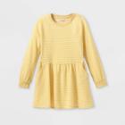 Girls' Long Sleeve Knit Dress - Cat & Jack Yellow