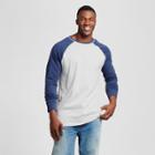 Men's Tall Standard Fit Long Sleeve Baseball T-shirt - Goodfellow & Co Navy (blue)