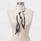 Women's Silhouette Printed Scarf - A New Day + Vital Voices White/black