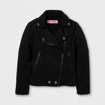 Explorer By Urban Republic Girls' Fleece Peplum Jacket - Black