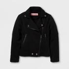 Explorer By Urban Republic Girls' Fleece Peplum Jacket - Black