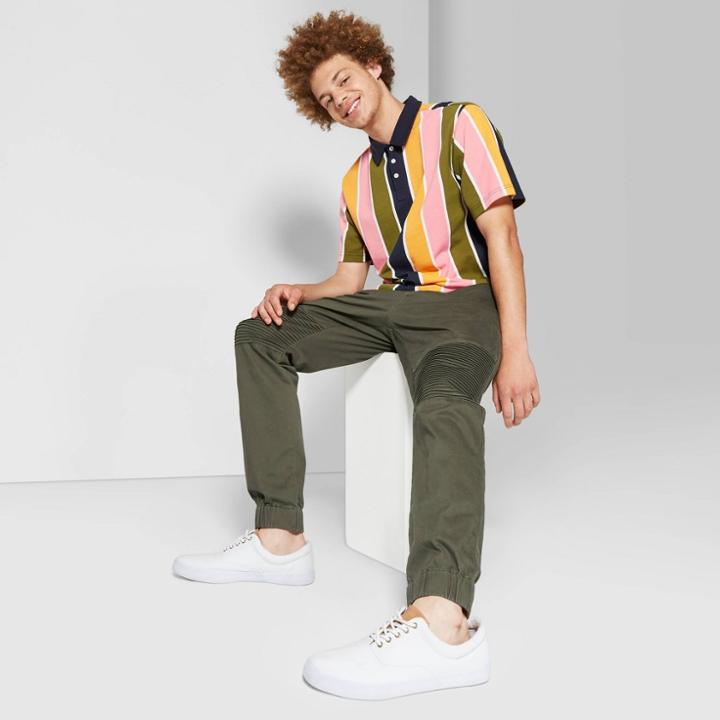 Men's 30 Mid-rise Moto Joggers - Original Use Paris Green