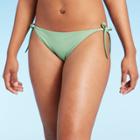 Women's Side-tie Cheeky Bikini Bottom - Shade & Shore Sage Green