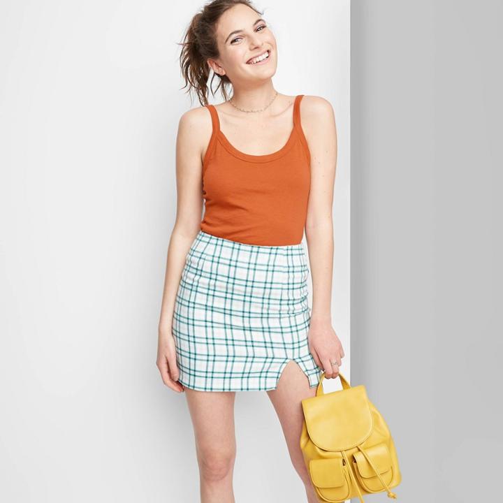 Women's Slim Fit Tank Top - Wild Fable Orange