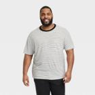 Men's Big & Tall Short Sleeve Hemp Cotton T-shirt - Goodfellow & Co Black/striped