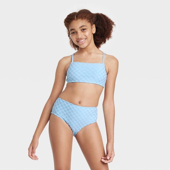 Girls' 2pc Checkered Bikini Set - Art Class