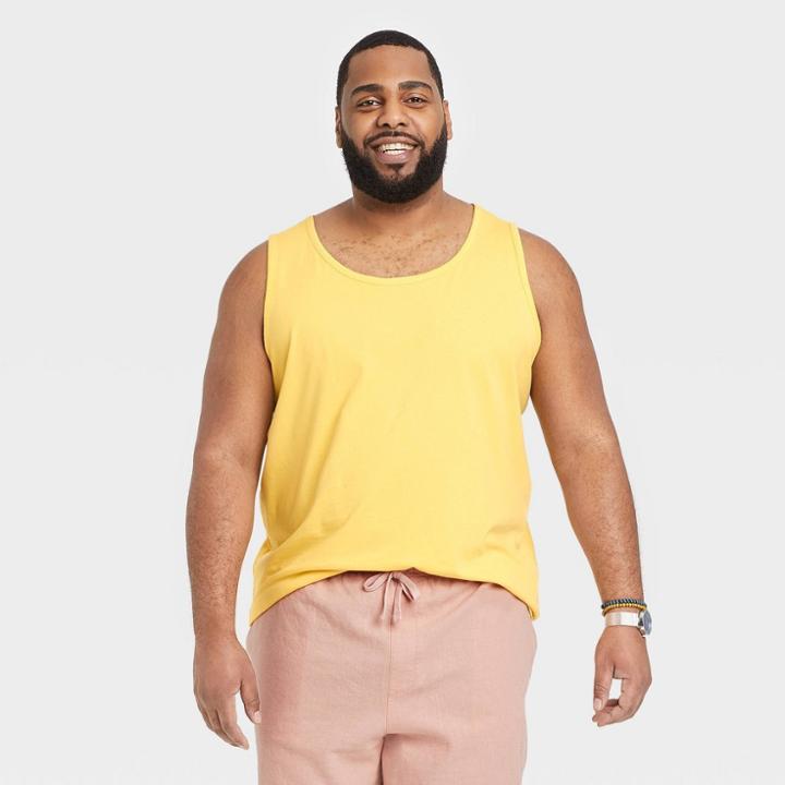 Men's Big & Tall Tank Top - Goodfellow & Co Yellow