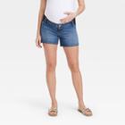 Under Belly Maternity Jean Shorts - Isabel Maternity By Ingrid & Isabel Dark Wash