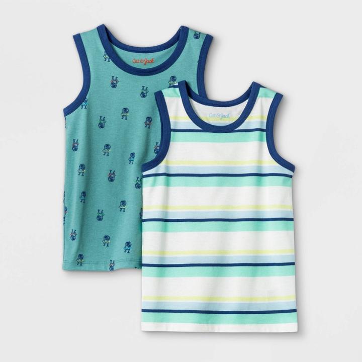 Toddler Boys' 2pk Jersey Knit Tank Top - Cat & Jack Blue