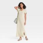 Women's Short Sleeve T-shirt Dress - Universal Thread Cream
