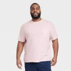 Men's Big & Tall Short Sleeve Hemp Cotton T-shirt - Goodfellow & Co Pink