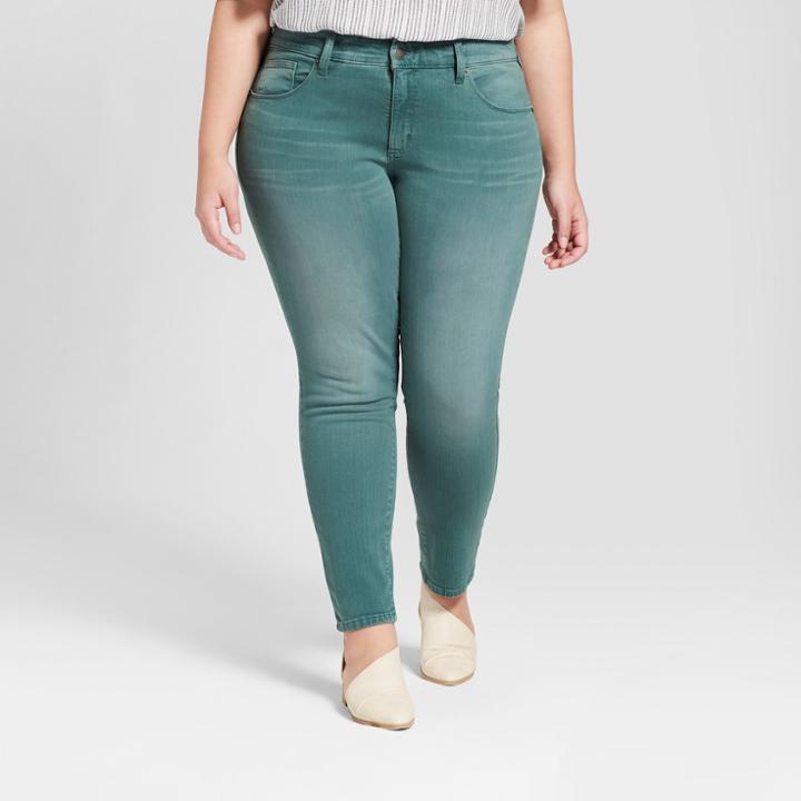 Women's Plus Size Skinny Jeans - Universal Thread Green