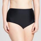 Costa Del Sol Women's Plus Size Crochet High Waist Bikini Bottom - Black X