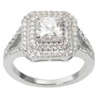 1 4/5 Ct. T.w. Journee Collection Princess Cut Cz Basket Set Bridal Ring In Brass -