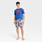 Men's Spider-man Short Sleeve + Short Pajama Set - Royal Blue