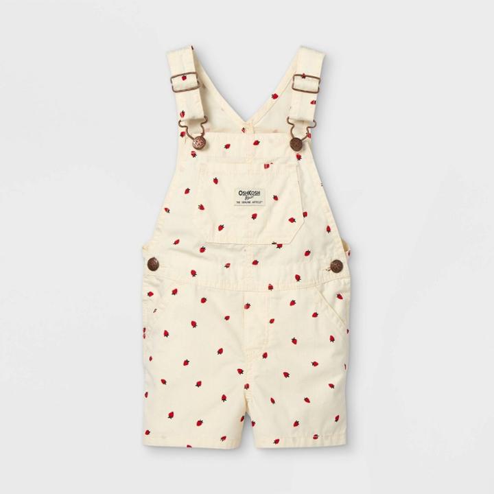Oshkosh B'gosh Toddler Girls' 'strawberry' Shortalls - Ivory