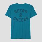 Well Worn Men's Short Sleeve Beers & Cheers T-shirt - Sapphire