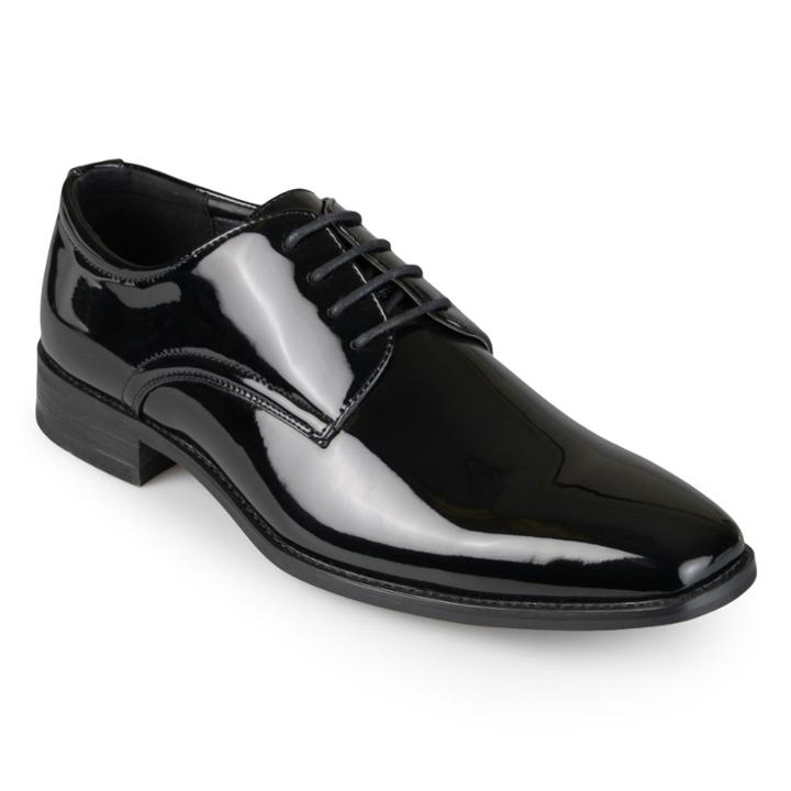 Men's Vance Co. Cole Faux Leather Lace-up Dress Shoes - Black