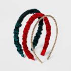 No Brand Holiday Novelty Multi Solid Velvet And Bead Covered Headband