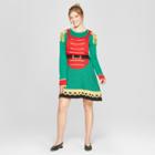 Women's Ugly Christmas Toy Soldier Dress - Born Famous (juniors') Green