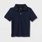 Toddler Boys' Short Sleeve Pique Uniform Polo Shirt - Cat & Jack Navy