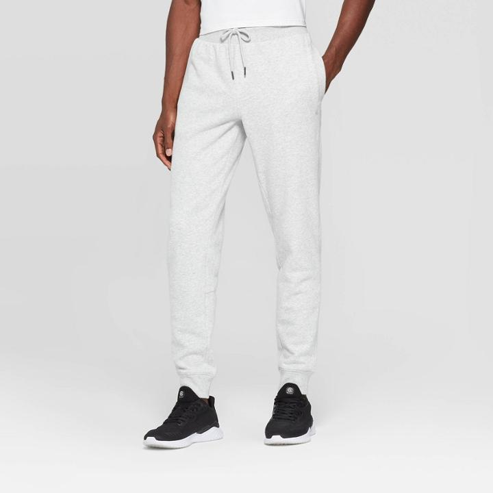Men's Authentic Fleece Sweatpants Jogger Pants - C9 Champion Bleached Stone Cream Heather