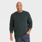 Men's Tall Standard Fit Crewneck Sweatshirt - Goodfellow & Co Dark Green
