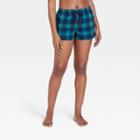 Women's Perfectly Cozy Flannel Pajama Shorts - Stars Above Blue