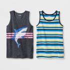 Boys' 2pk Sleeveless Graphic T-shirt - Cat & Jack Black/green