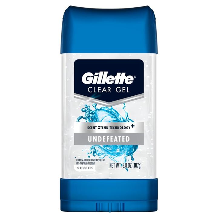 Gillette Undefeated Clear Gel Antiperspirant And Deodorant