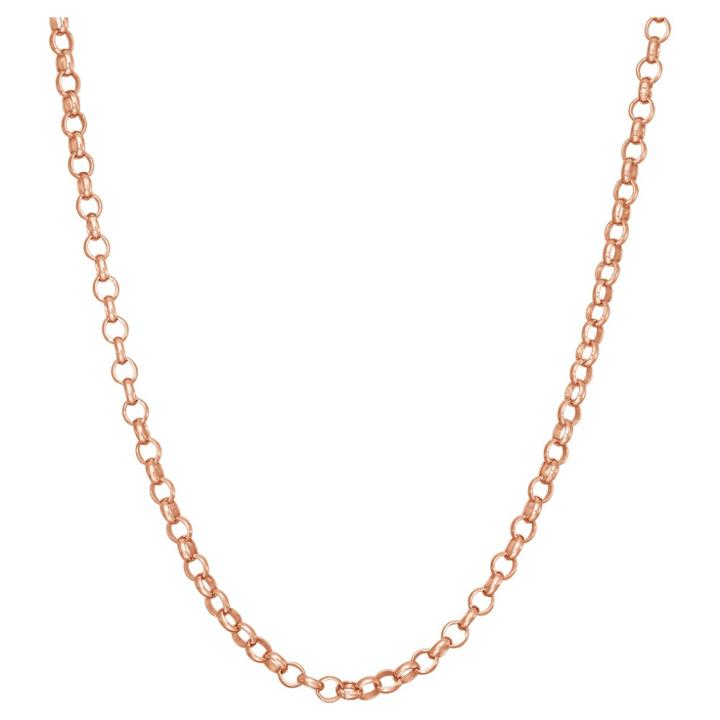 Tiara Rose Gold Over Silver 18 Rolo Chain Necklace, Size: