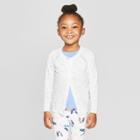 Toddler Girls' Long Sleeve Cardigan - Cat & Jack White