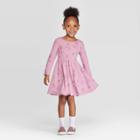 Toddler Girls' Disney Princess Long Sleeve Dress - Pink 12m, Girl's, Purple