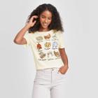 Modern Lux Women's Thanksgiving Short Sleeve Graphic T-shirt - Ivory