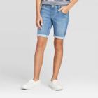 Girls' Knit Bermuda Jean Shorts - Cat & Jack Medium Wash M, Girl's,